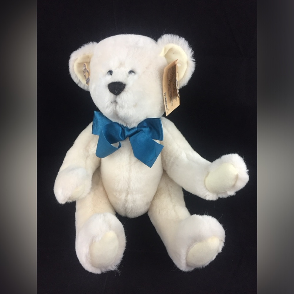 VTG 15" Applause BRAVO! Plush COLBY 13925 Stuffed Teddy Bear Jointed Off White